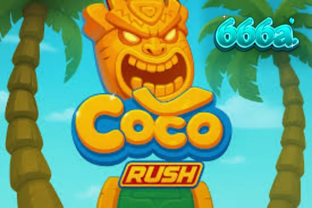 Interface vibrante e tropical do slot Coco Rush com elementos de praia